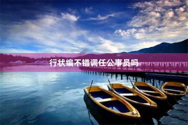 行状编不错调任公事员吗